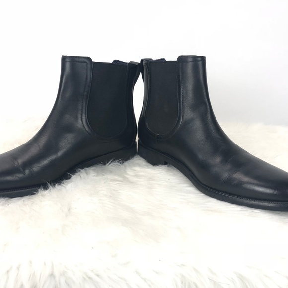Cole Haan Black Leather Waterproof Ankle Boots